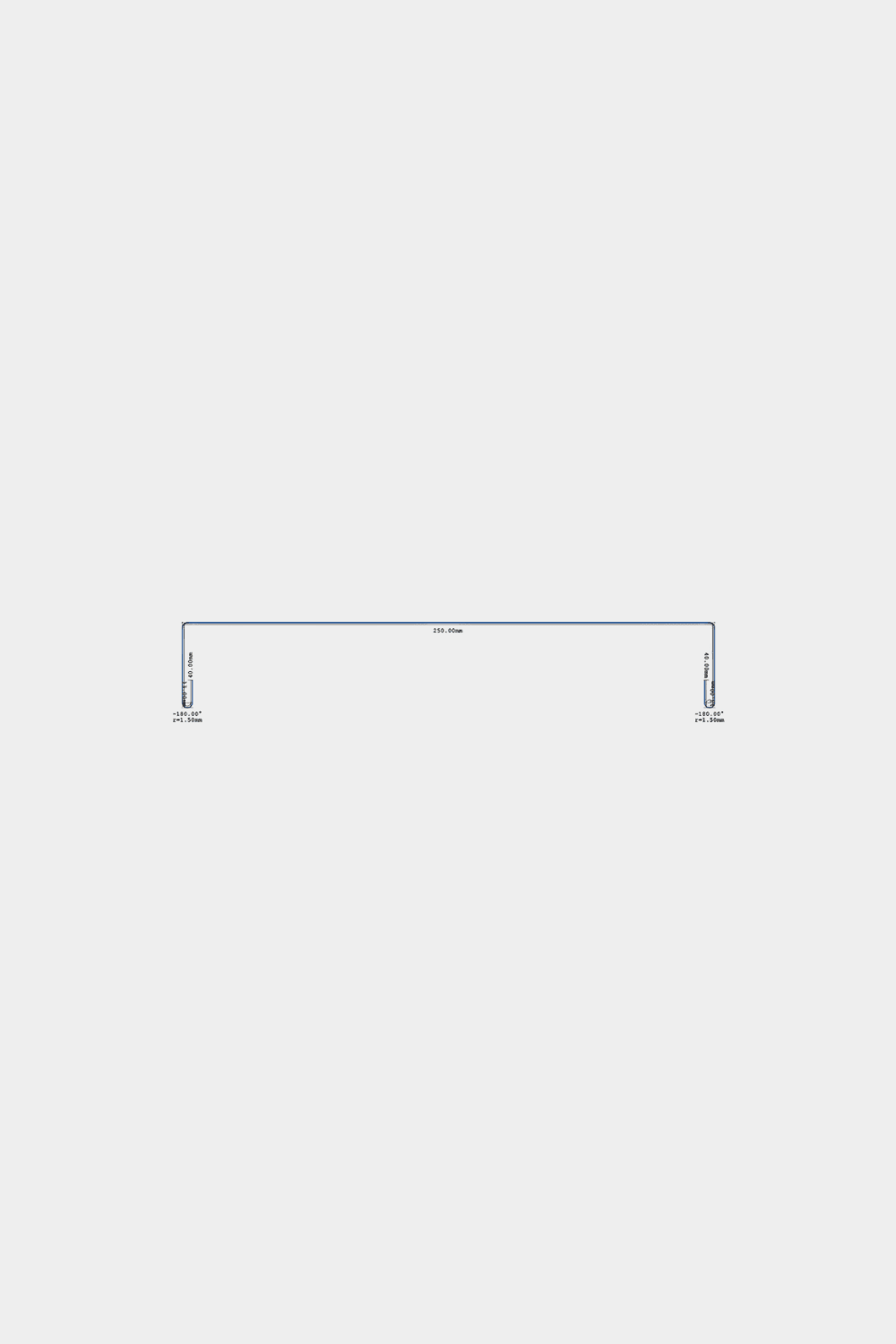 Une ligne de 240 cm avec des flèches met en évidence la largeur d’installation d’une couvertine murale Level pour panneau de façade Aluwood de WoodUpp, d’une largeur de 25 cm.